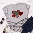 thumbnail image 1 of Herrnalise Women's Classic-Fit 100% Cotton Short-Sleeve T-Shirt Womens Valentine's Day Heart Printed Short Sleeve Tops Blouse T-Shirt, 1 of 3