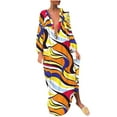 thumbnail image 1 of Holloyiver Women’s Dresses Summer 2023 Autumn And Winter Sexy Long Sleeve Printed V-Neck Long Dresses S-2XL, 1 of 8