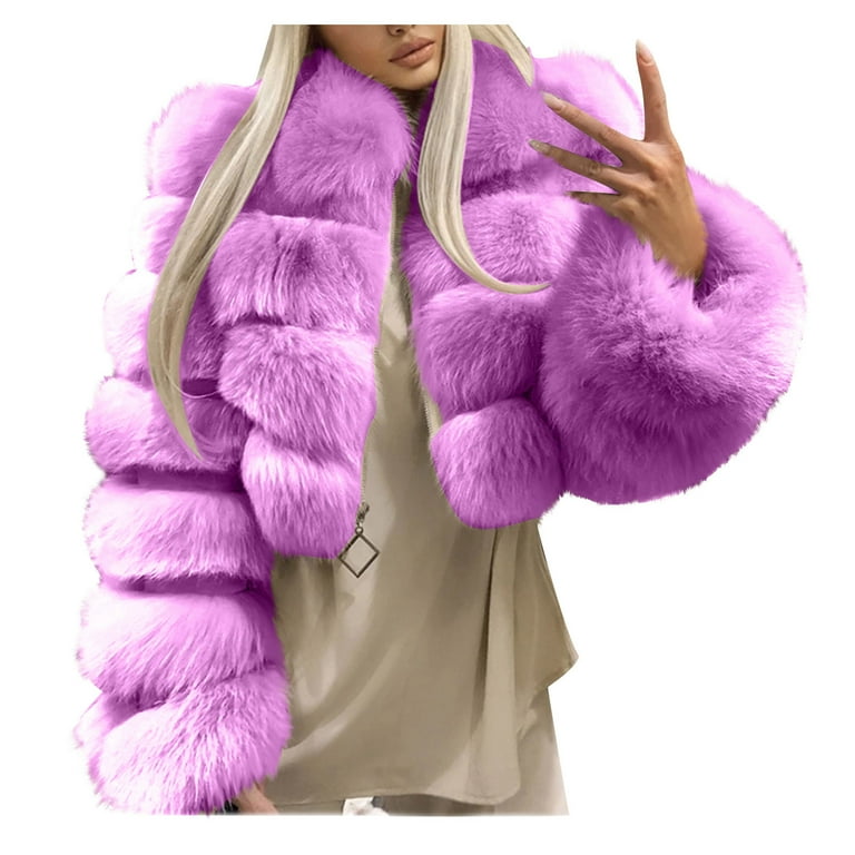 Herrnalise Women's Faux Fur Coat Shearling Fluffy Fuzzy Herrnalise Women's Faux Fur Coat Shearling Fluffy Fuzzy