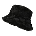 thumbnail image 1 of Herrnalise Women's Hat Winter Solid Color Plush Bucket Cute And Warm Caps Hunting Fishing Hat, 1 of 7
