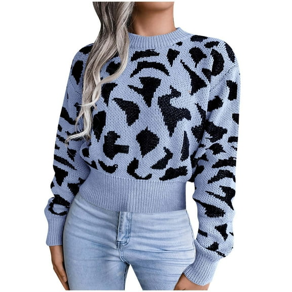Herrnalise Women's Knitted Crop Tops Women Fashion Casual Long Sleeve Hollow Out Base Knitted Sweater Pullover Jumper Sweaters
