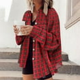 thumbnail image 1 of Herrnalise Women's Lightweight Vee Cardigan Sweater Women Autunm And Winter Casual Lattice Plaid Printed Long Sleeve Buttons Cardigan Coat Tops Outwear, 1 of 5