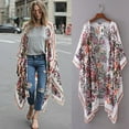thumbnail image 1 of SDJMa Women's Lightweight Vee Cardigan Sweater Women Floral Print Chiffon Loose Shawl Kimono Cardigan up Shirt Blouse, 1 of 9