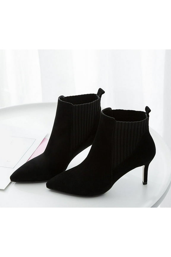 Women's Mesh Ankle Bare Boots Pointed Stiletto Heel Casual Short Tube Booties clearance under $10