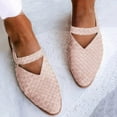 thumbnail image 1 of Herrnalise Women's Pointed Flat Shoes Weave Casual Shoes Solid Comfortable Sandals Shoes Women sandals Clearance under $15 Women sandals Clearance under $15, 1 of 4