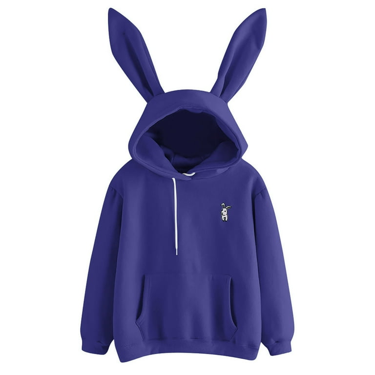 Purple bunny hoodie on sale