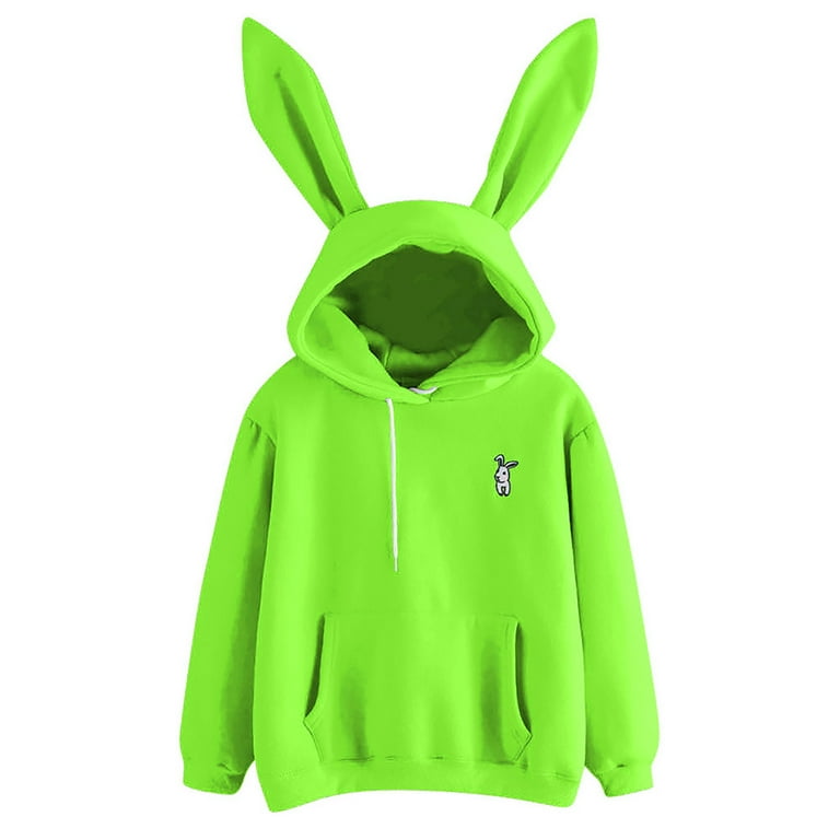 Bunny sweatshirt with ears best sale