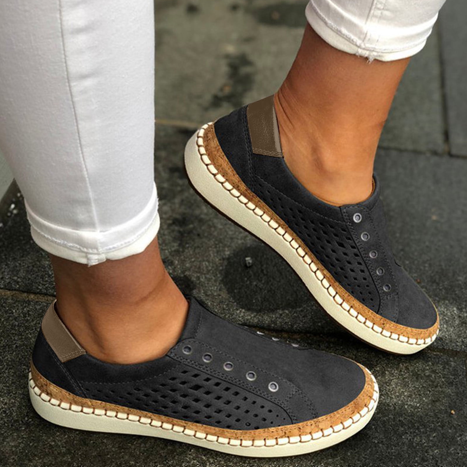 Herrnalise Women's Slip On Shoes Slip-On Comfort Fashion Comfortable ...