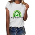thumbnail image 1 of Herrnalise Women's St Patrick's Day T-Shirt Lucky Irish Shamrock Paddy's Day Round Neck Short Sleeve Graphic Tees Tops S-3XL, 1 of 4