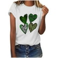 thumbnail image 1 of Herrnalise Women's St Patrick's Day T-Shirt Lucky Irish Shamrock Paddy's Day Round Neck Short Sleeve Graphic Tees Tops S-3XL, 1 of 1