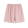 thumbnail image 1 of Herrnalise Women's Striped Elastic Waist Shorts Slant Pocket Casual Summer Shorts Comfortable And Breathable Home Short Sleepwear, 1 of 1