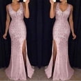 thumbnail image 1 of SDJMa Women's Summer Boho Floral Print Women's Fashion V-Neck Split Fork Small Tailing Long Dress Party Full Dress, 1 of 5