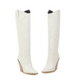 thumbnail image 1 of QISIWOLE Women's Wedges Pointed Toe Comfortable Embroidered Western Rodeo Cowboy Boots,clearance under $10, 1 of 5