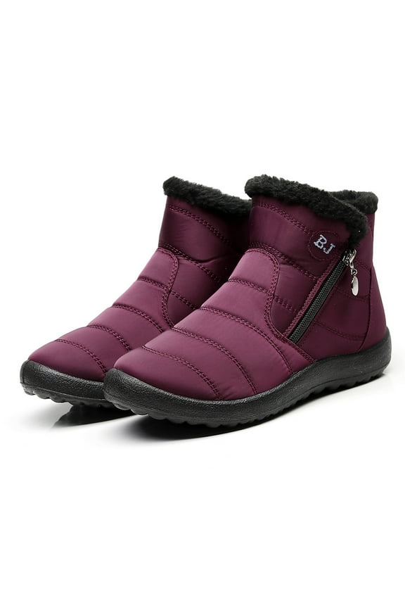Women's Winter Warm Waterproof Cotton Shoes Nylon Snow Ankle Short Boots Botas Clearance