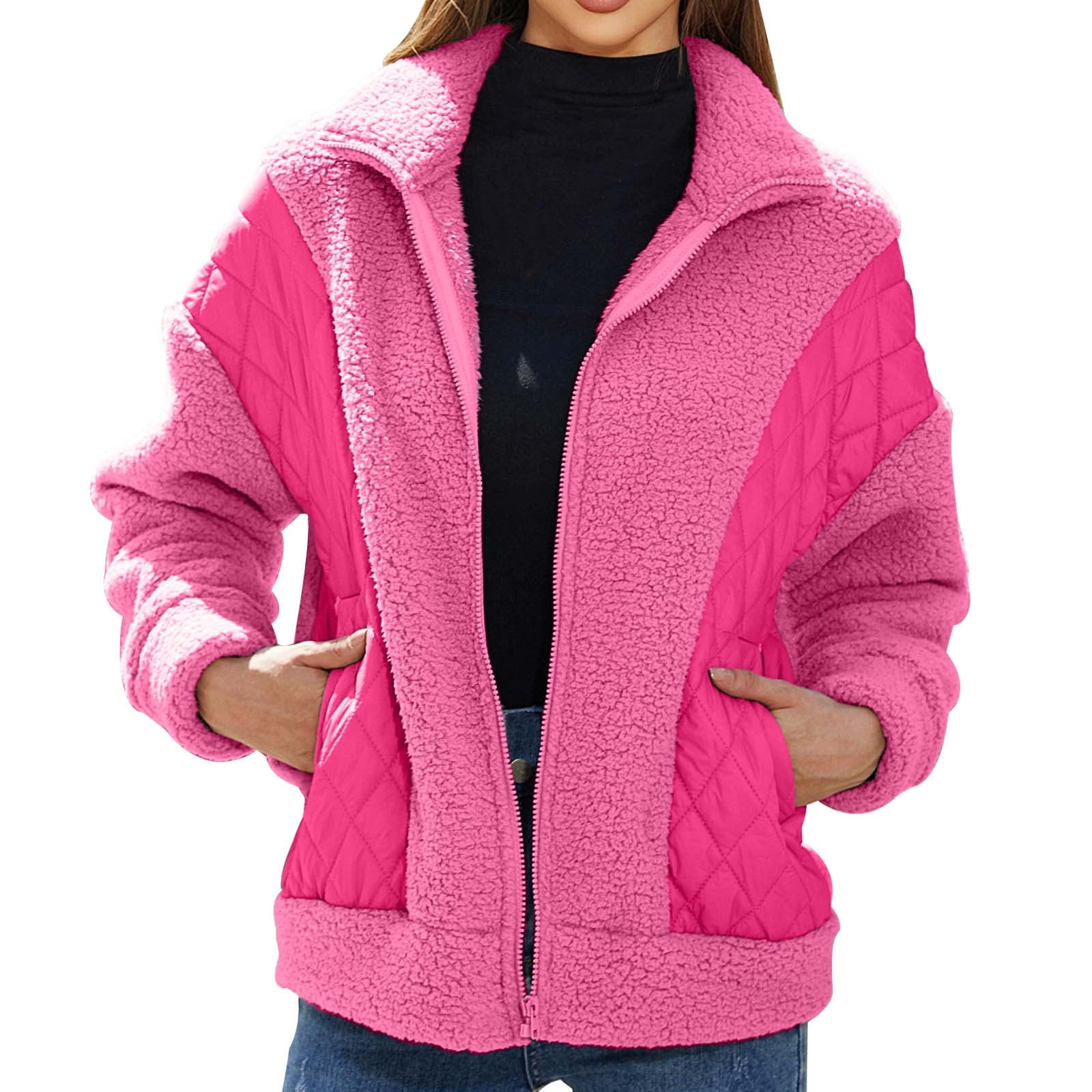 Herrnalise Women's Zip Up Fleece Jacket, Long Sleeve Warm