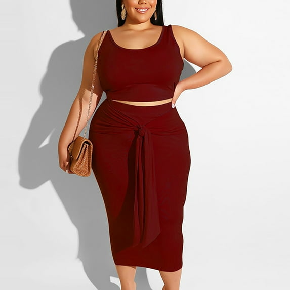 Herrnalise Women's two-piece printed clothing Women's Suit Summer Solid Tight Buttock Fashion Casual Big Size Suit