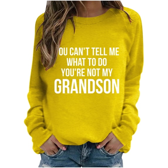 Holloyiver Womens Fashion Womens Sweatshirt Fashion Women's Casual Long Sleeve Round Neck Printed Ladies Sweatshirt Tops Blouse Fall clothes for Womens L