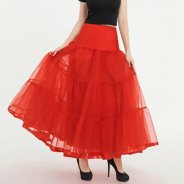 Herrnalise Womens High Quality Pleated Gauze Princess Mesh Skirt Adult Dancing Skirt