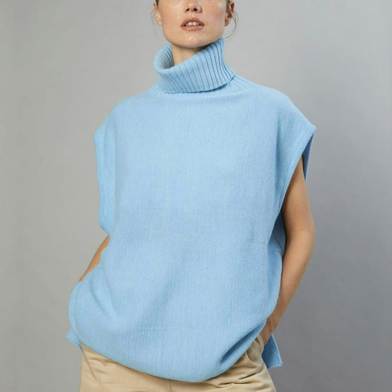 Light blue mock neck deals