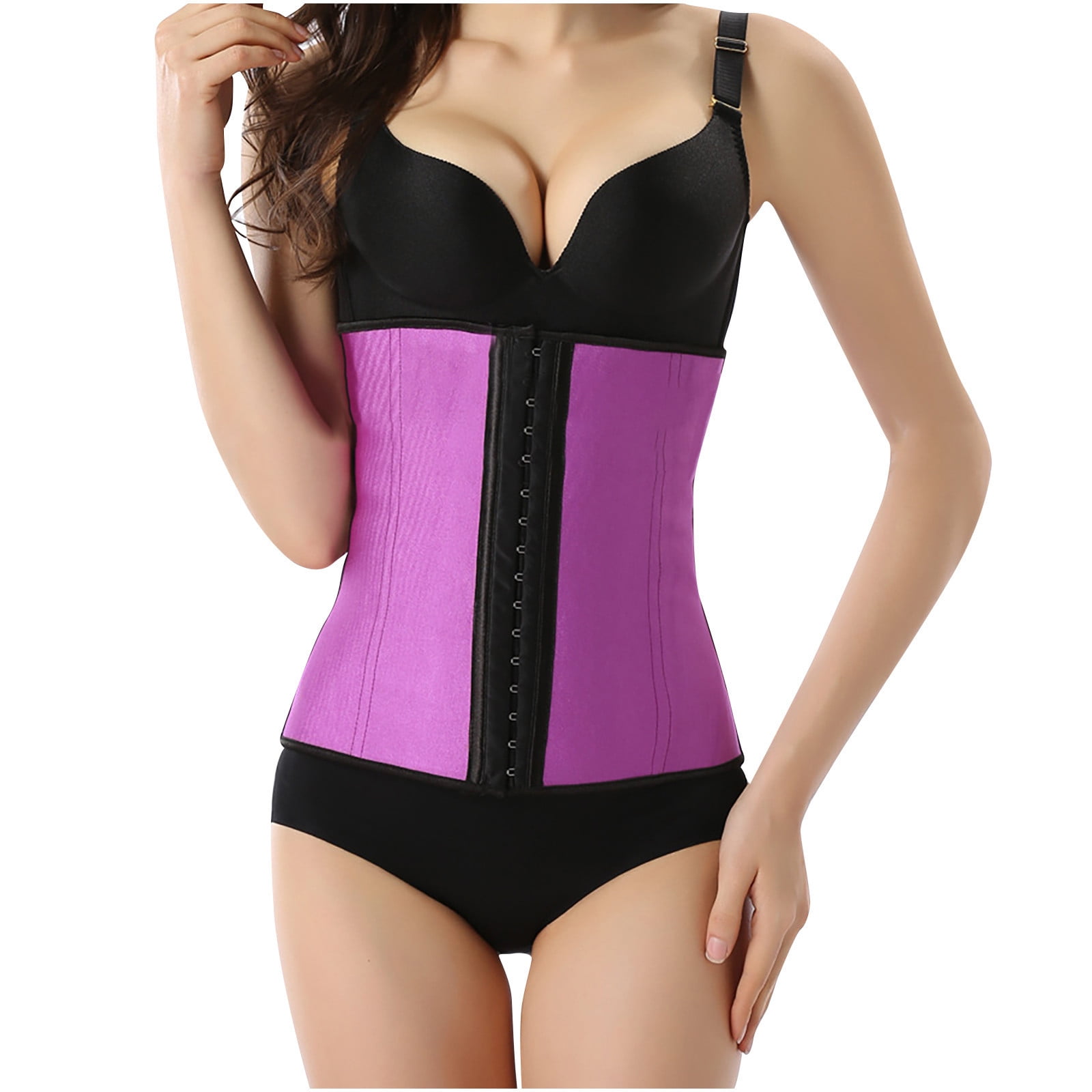 Herrnalise Womens Waist Trainer Shapewear Solid Waist Cincher Slim Body Shaper Workout Girdle Underbust Corset Three layers Four steel ribs Mothers