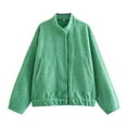 thumbnail image 1 of Herrnalise Womens Zip Up Hoodies Long Sleeve Fall Oversized Sweatshirts Fleece Y2K Jacket with Pockets Green,L, 1 of 3