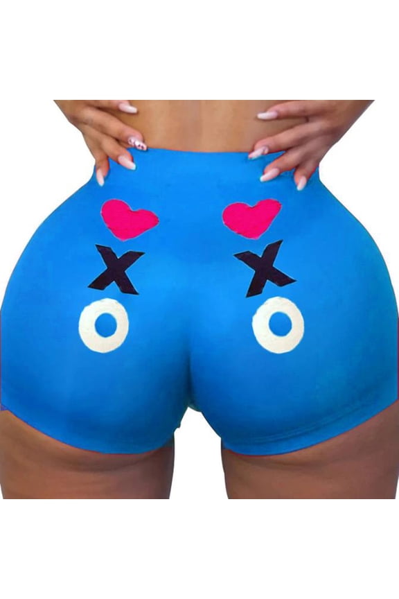 Workout Shorts for Women Sexy Women Shorts Letters Print Sport Workout Clubwear Homewear