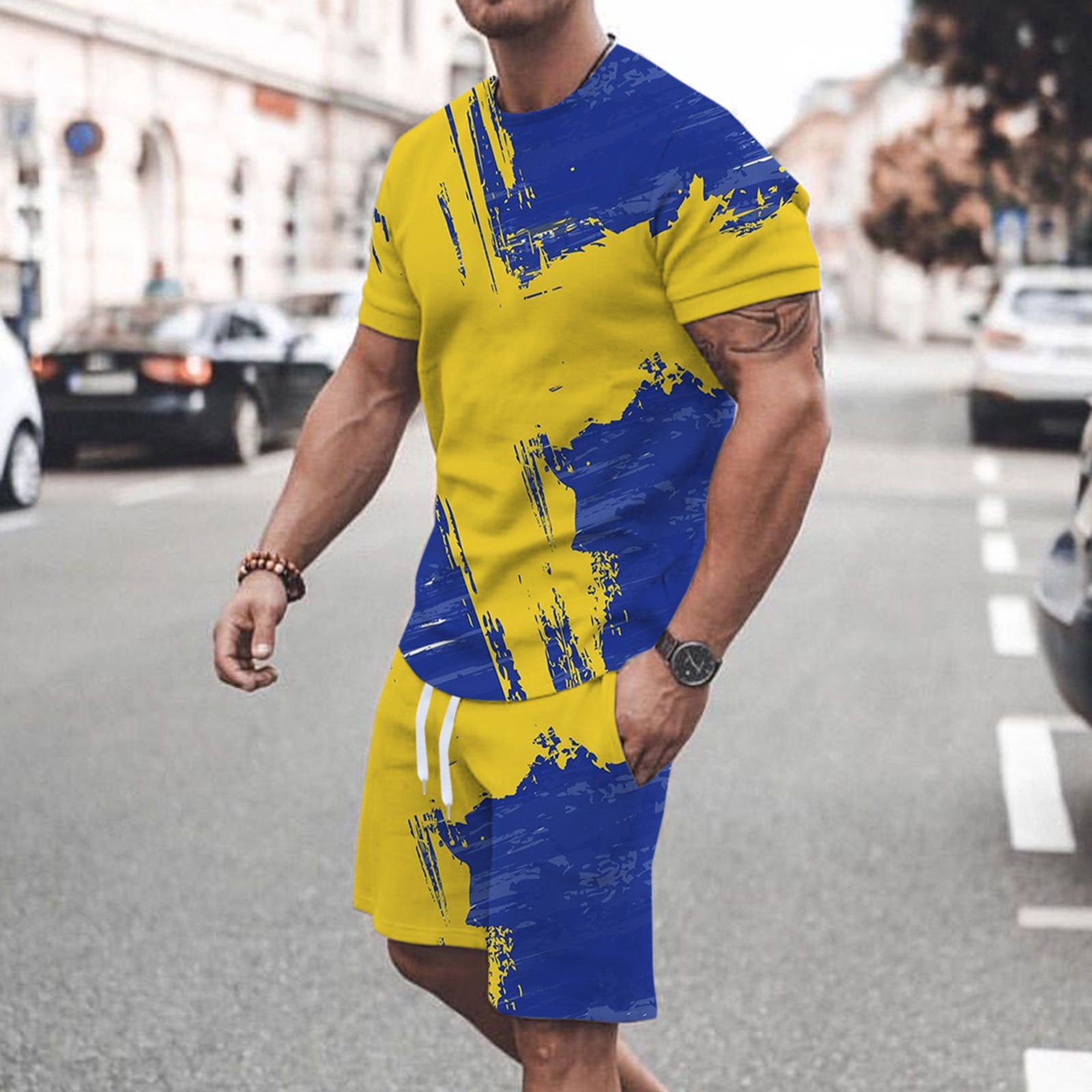 Herrnalise men'vest Men Casual Round Neck T-Shirt 3D Print
