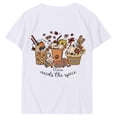 thumbnail image 1 of HolloyiverHalloween Shirts for Women Ghost Print ShirtsHalloween Short Sleeve Graphic Tees Fall T-Shirts Tops women'sHalloween Clothes Orange Graphic Tees for Women For S-3XL, 1 of 7