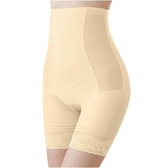 HerrnaliseHigh Waist Panties Women Ladies Underpants Shaper Fiber Compression Bodysuit Shaper with Butt Lifter Beige Mothers Day Gifts