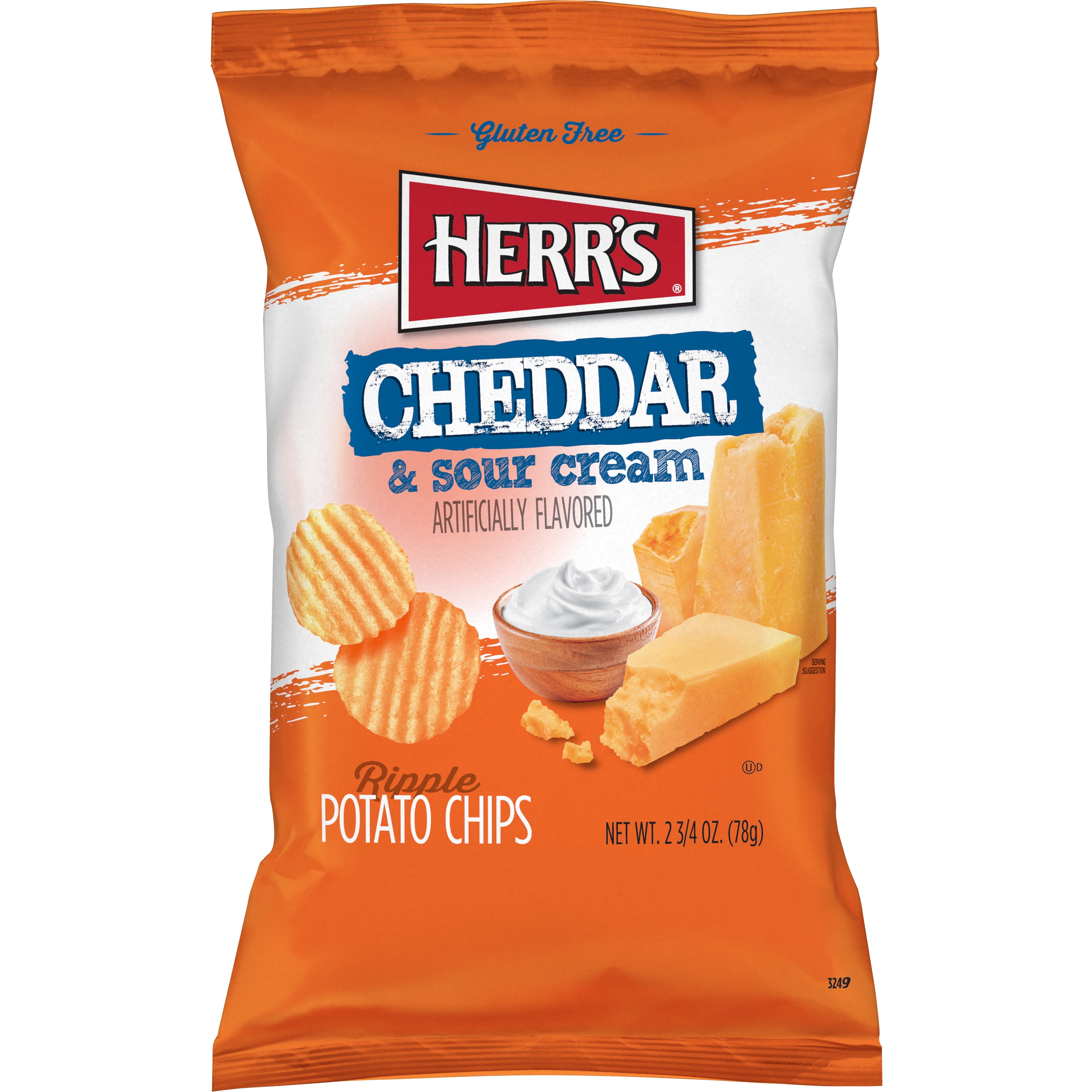 Herrs 2.75oz Cheddar & Sour Cream Ripples