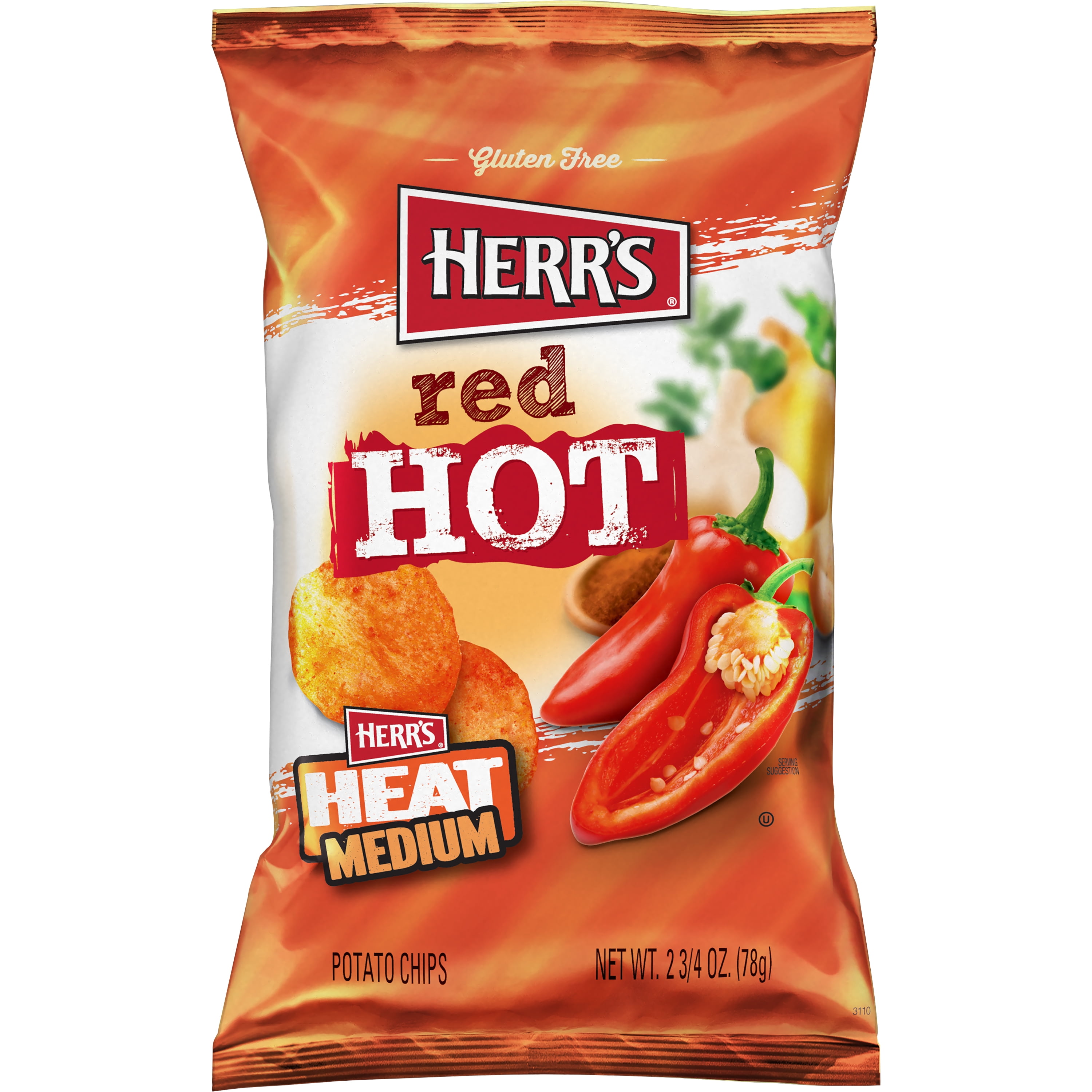 Herr's Red Hot Potato Chips - Walmart.com