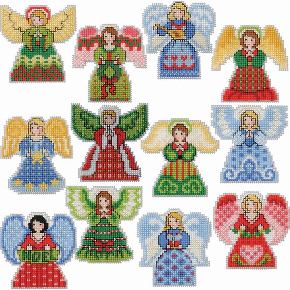 Herrschners® Angels on High Ornaments Counted Cross-Stitch Kit