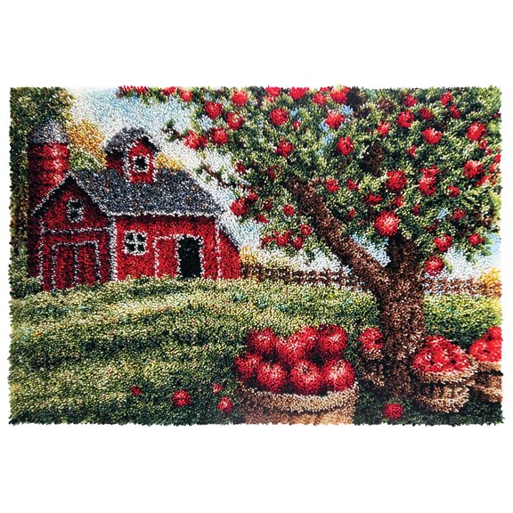 Herrschners Apple Lane Orchard Latch Hook Kit