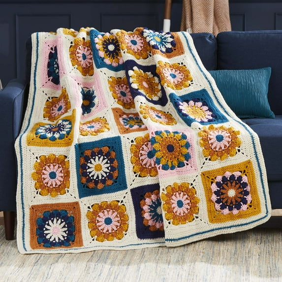 Herrschners® Autumn Blossoms Afghan Crochet Kit