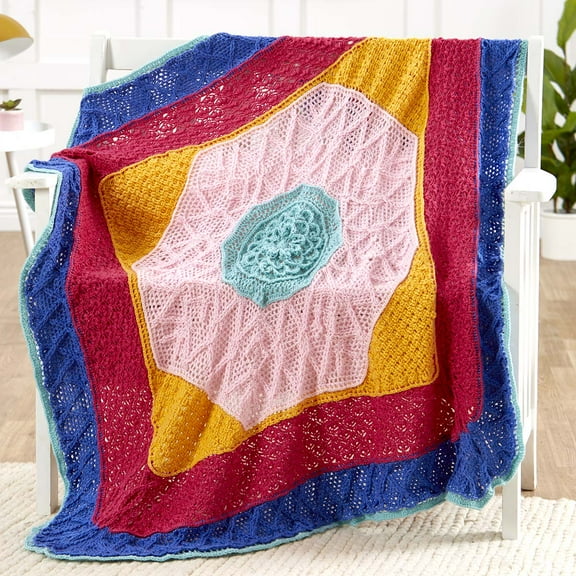 Herrschners Blooming Breeze Afghan Crochet Kit