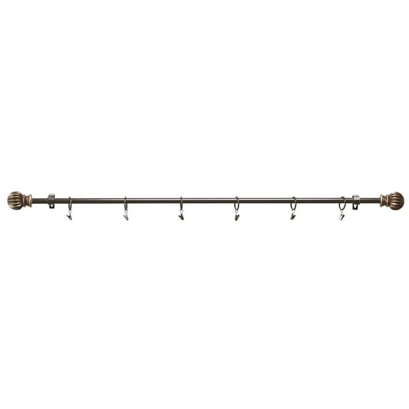 Herrschners Bronze Finial Rod with Clips Hanger