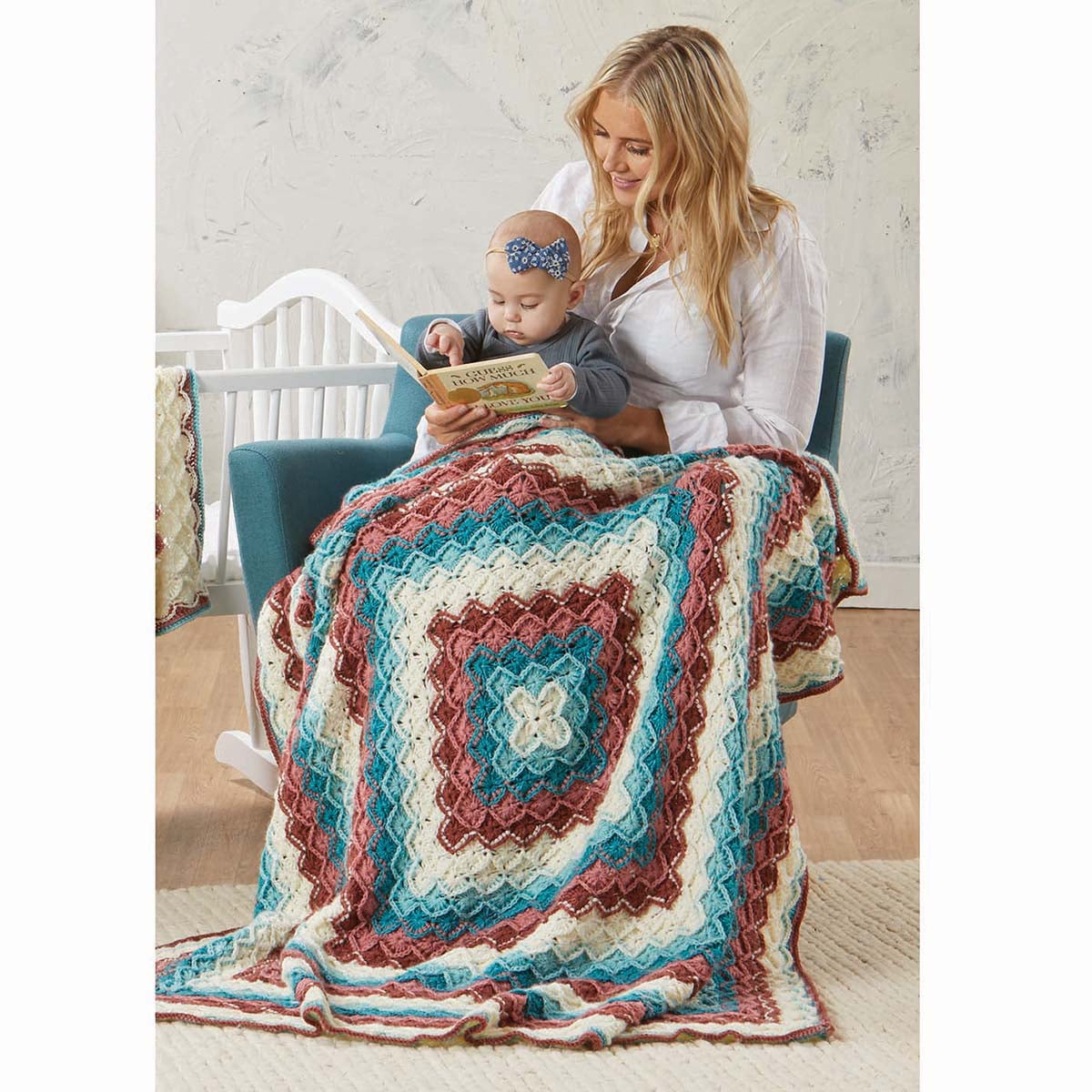 Herrschners® Cherry Blossom Afghan Crochet Kit