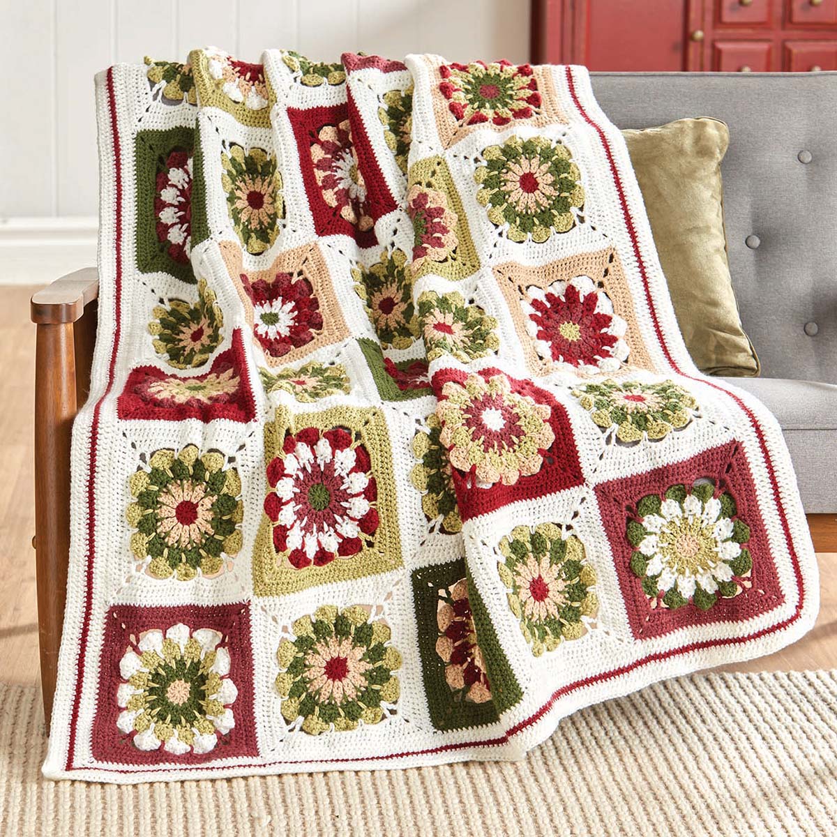 Herrschners® Christmas Blossoms Afghan Crochet Kit - Walmart.com
