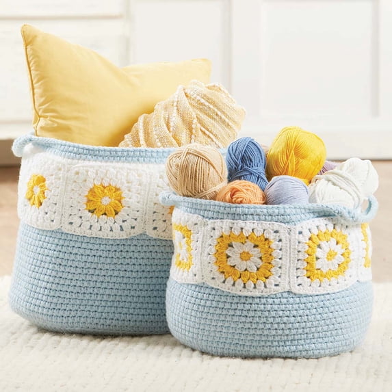 Herrschners® Daisy Baskets Crochet Kit