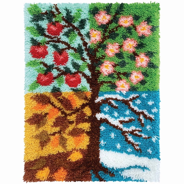 Herrschners® Four Seasons Tree Latch Hook Kit - Walmart Business Supplies