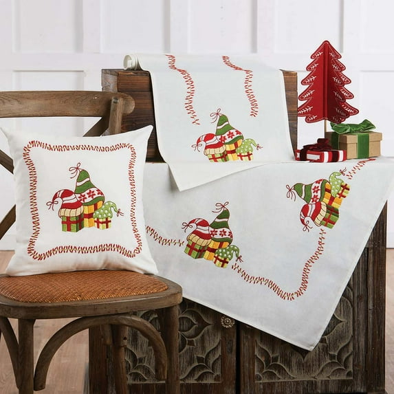 Herrschners® Gnome Present Boxes Set Stamped Embroidery