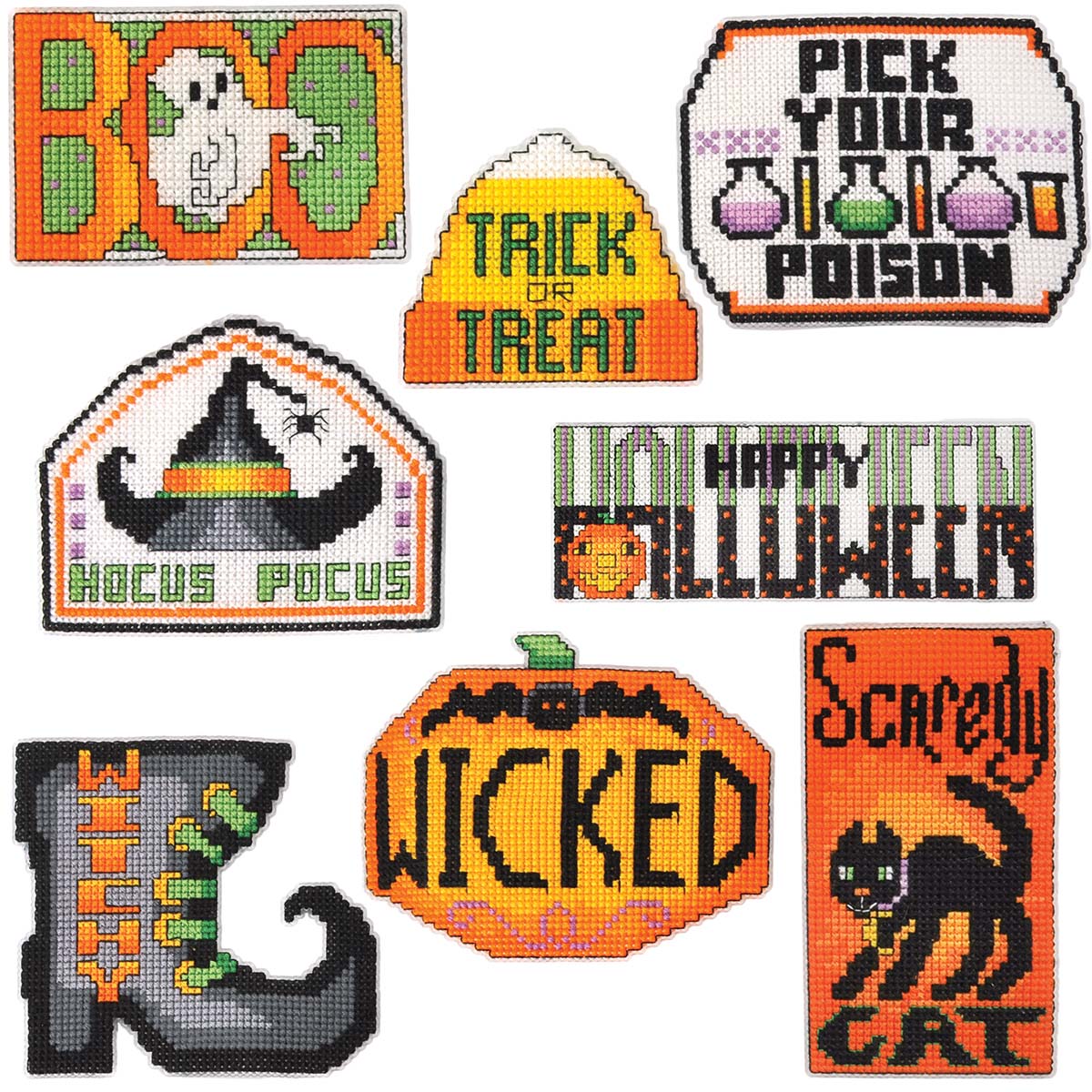 Herrschners® Happy Halloween Magnets Counted Cross-Stitch Kit