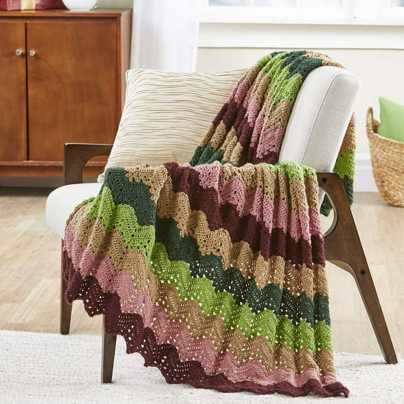 Herrschners Holiday Hues Afghan Crochet Kit