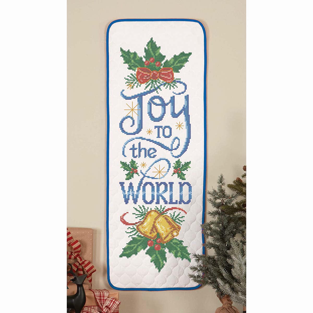 Herrschners® Joy to the World Wall Hanging Stamped Cross-Stitch Kit