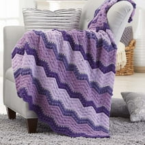 Herrschners® Lavender & Lilac Afghan Crochet Kit