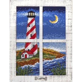 Herrschners Lighthouse Bay Window Wall Hanging Plastic Canvas Kit