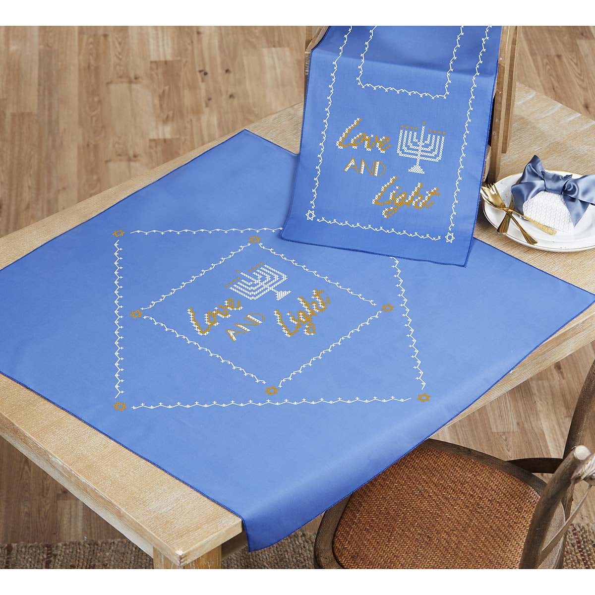 Herrschners® Love & Light Table Topper & Table Runner Stamped Cross ...