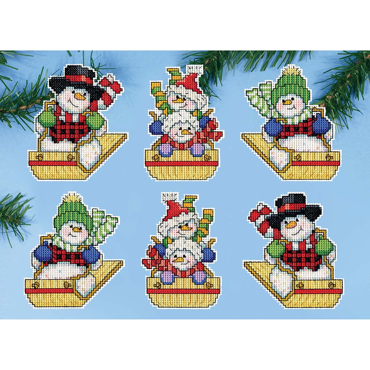 Design Works Counted Cross Stitch Stocking Kit 17 Long-Skiing