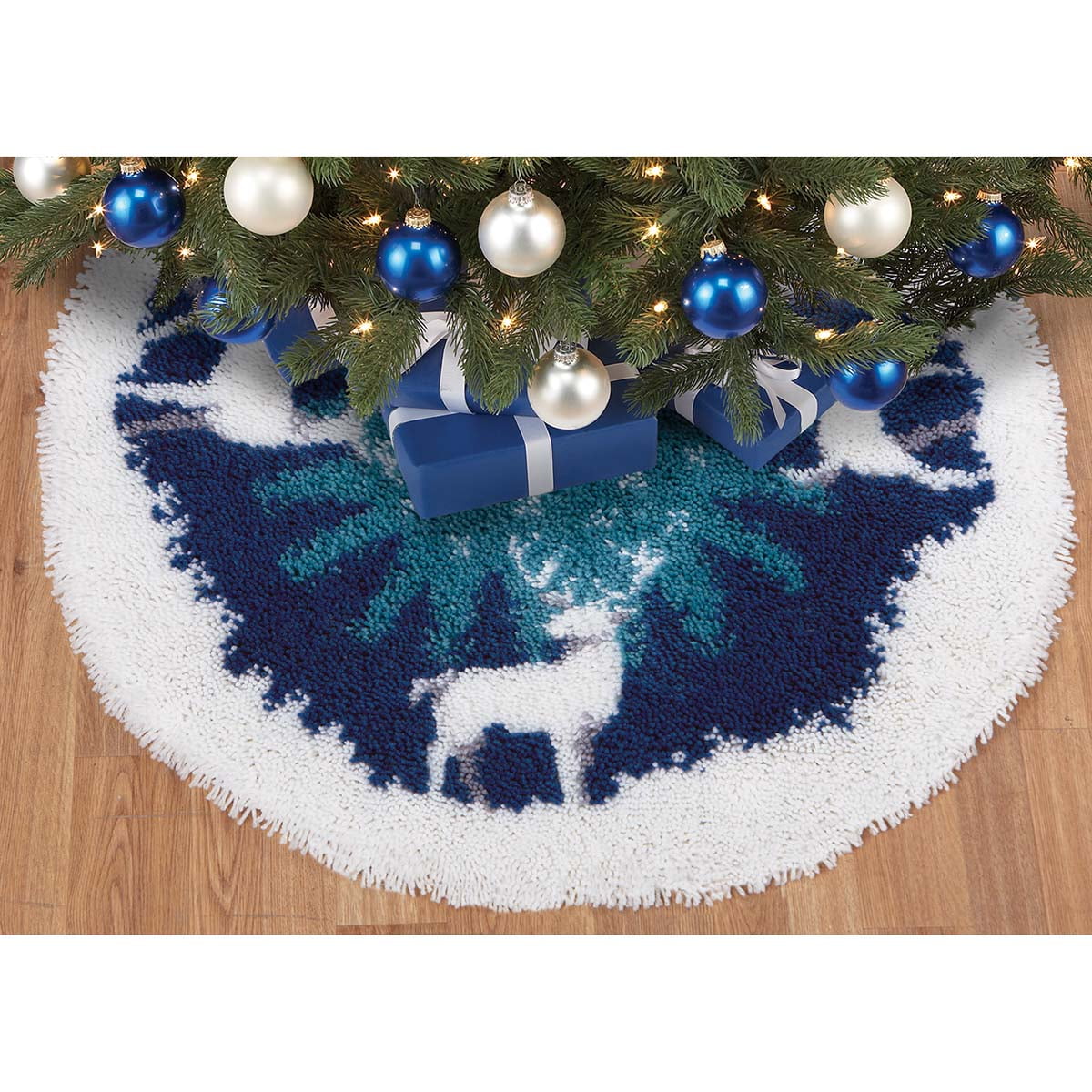 Herrschners® Snowy Nights Tree Skirt Latch Hook Kit - Walmart.com