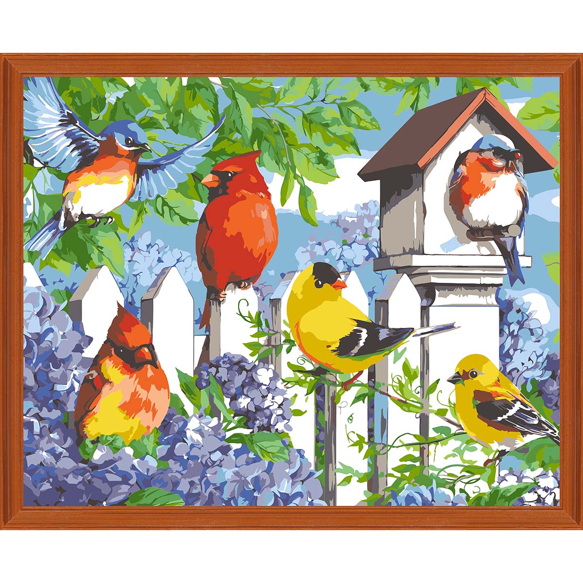 Herrschners® Springtime Songbirds Kit & Frame Paint by Number Kit